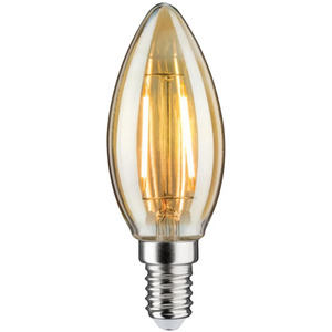 Plug and Shine LED Filamentlampe gold Kerzen24V-DC 2W E14 1900K dimm 