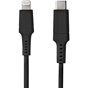 Lightning Kabel auf USB-C 480 Mbps vernickelt 1 m schwarz 